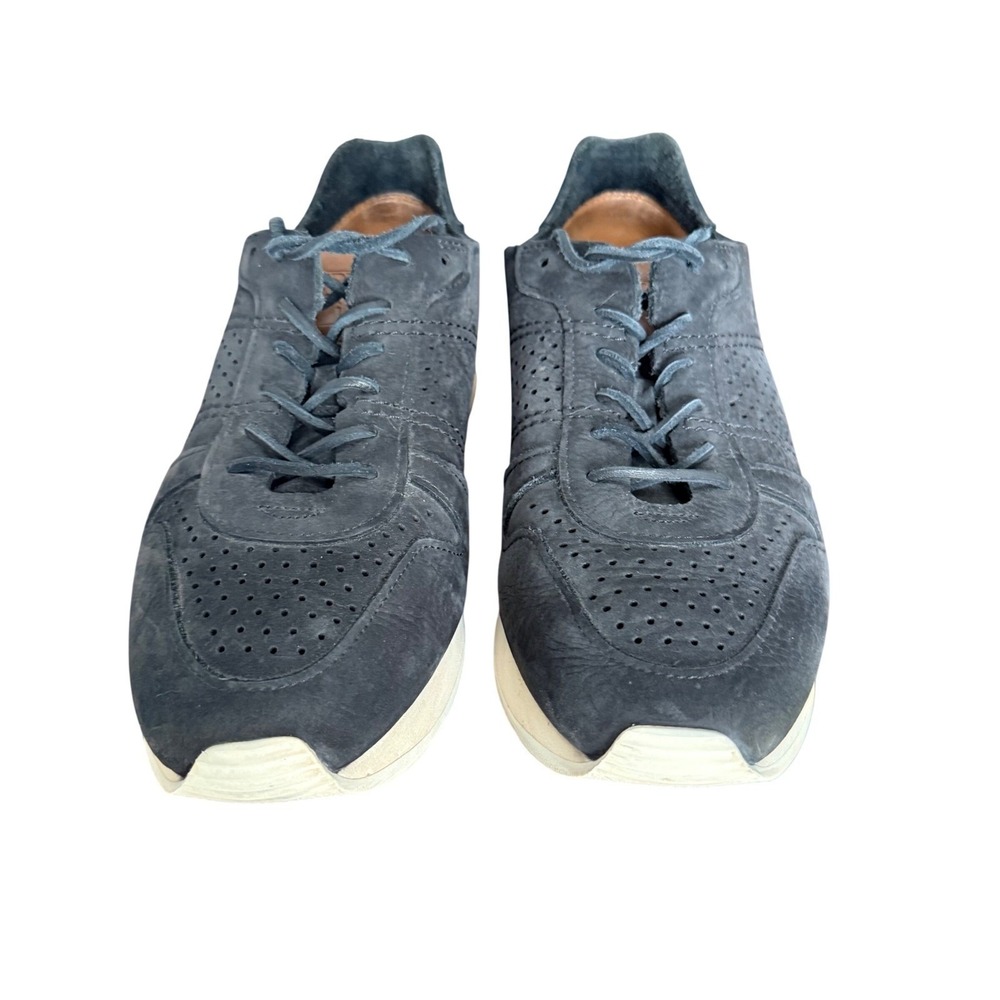 Frye Mens Black Kim Runner Perforated Leather Low Top Sneakers Shoes Size 9.5 - Picture 3 of 8